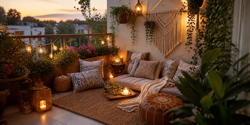Balkon w stylu boho – jak urządzić klimatyczną strefę relaksu