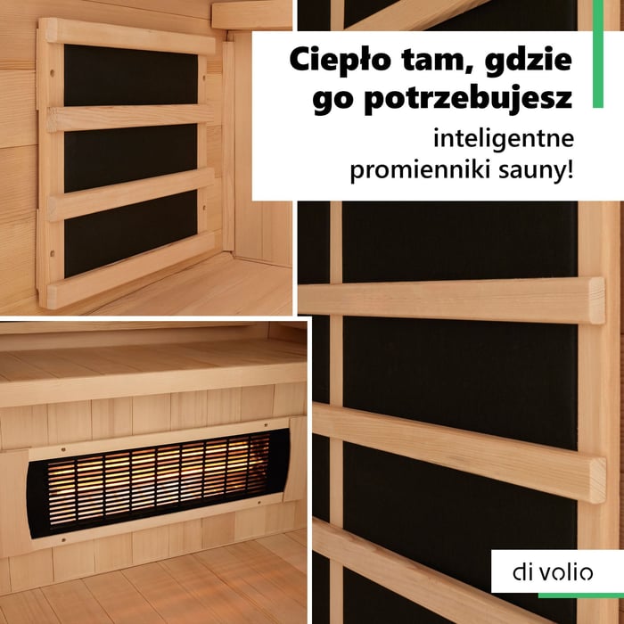 Sauna infrared Kuhmo III łączy w sobie nowoczesne technologie