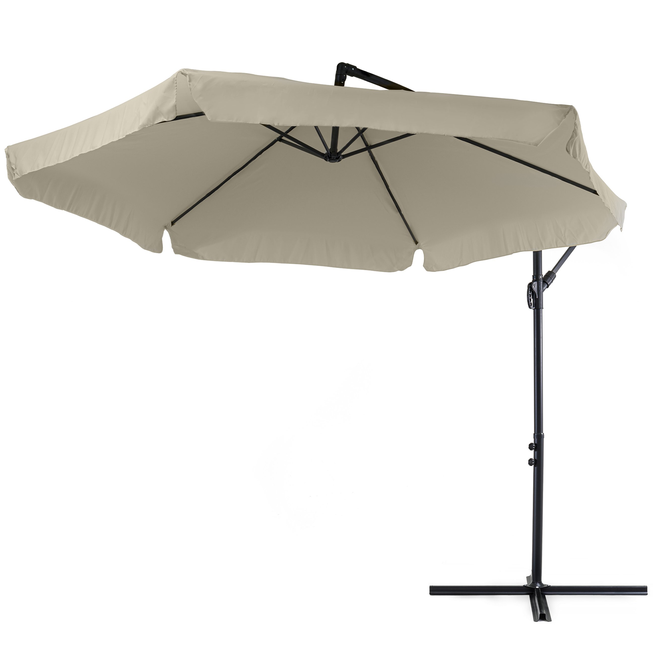 Poszycie parasola Empoli beżowe wykonane jest z grubej poliestrowej tkaniny