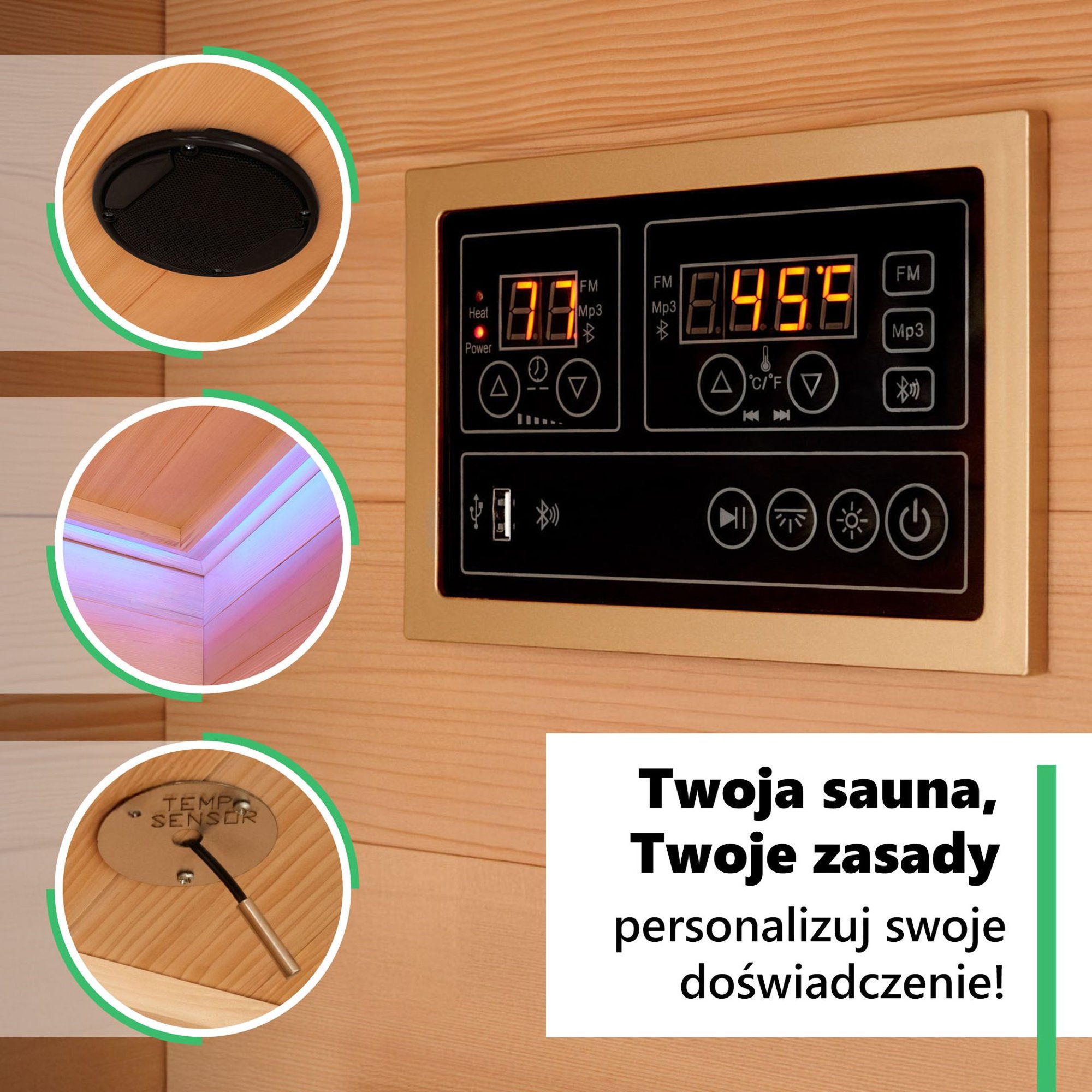 Sauna Loimaa II została wykonana z najwyższej jakości materiałów