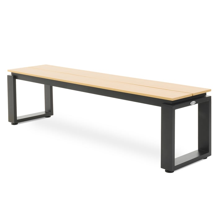 Konstrukcja ławki Pisa wykonana z lekkiego, a jednocześnie bardzo trwałego aluminium