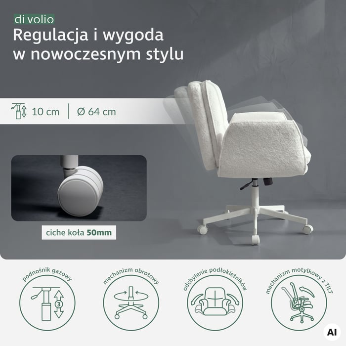 Wizualna harmonia fotela Belago kremowego, która wnosi spokój do Twojego wnętrza