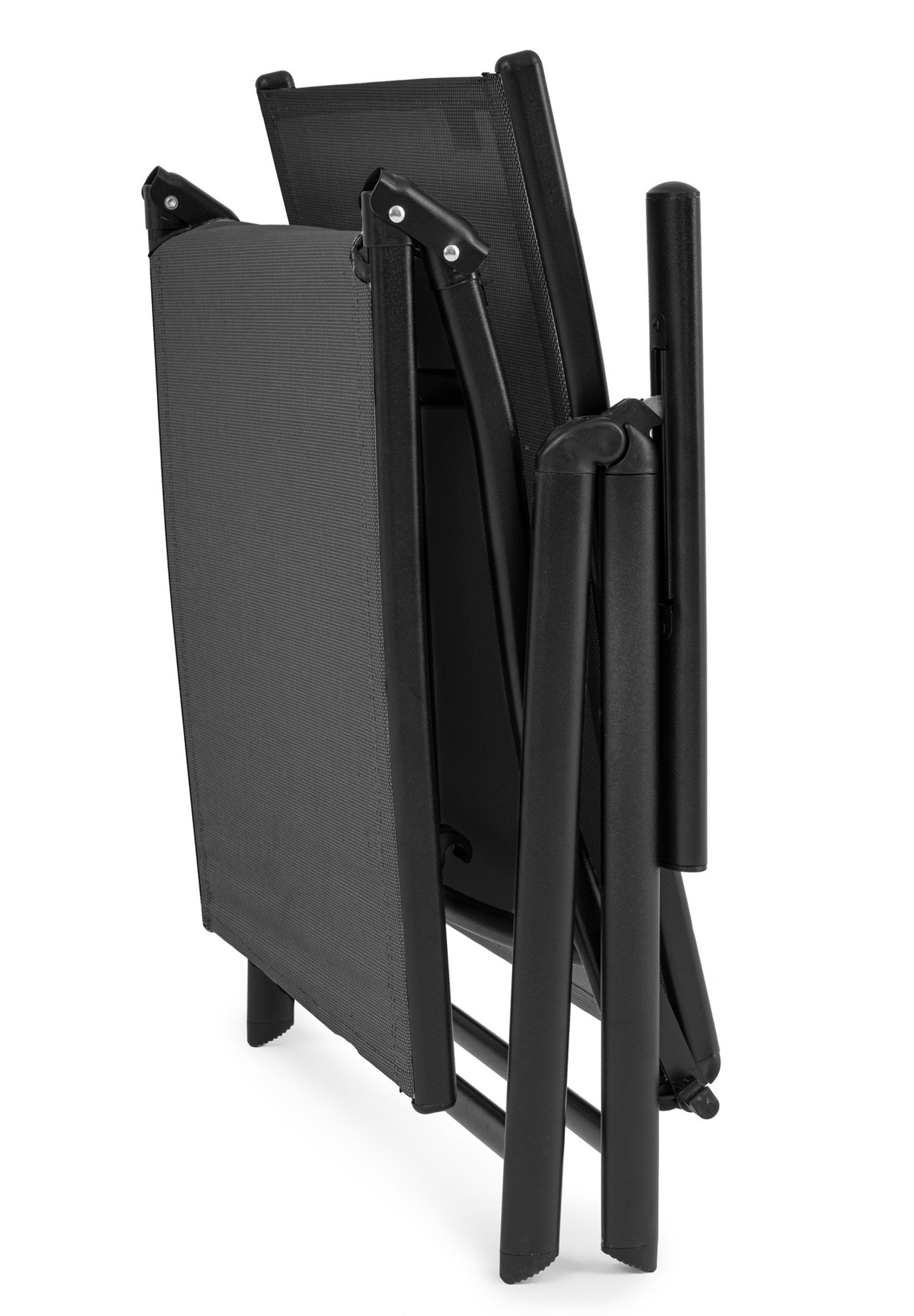 Leżak ogrodowy z aluminiową ramą Bolzano szary z możliwością złożenia