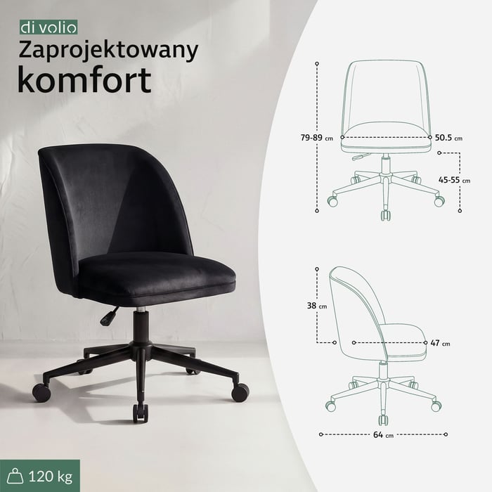 Zgrabna, dopracowana forma Fano czarne nadaje mu nowoczesny wyraz