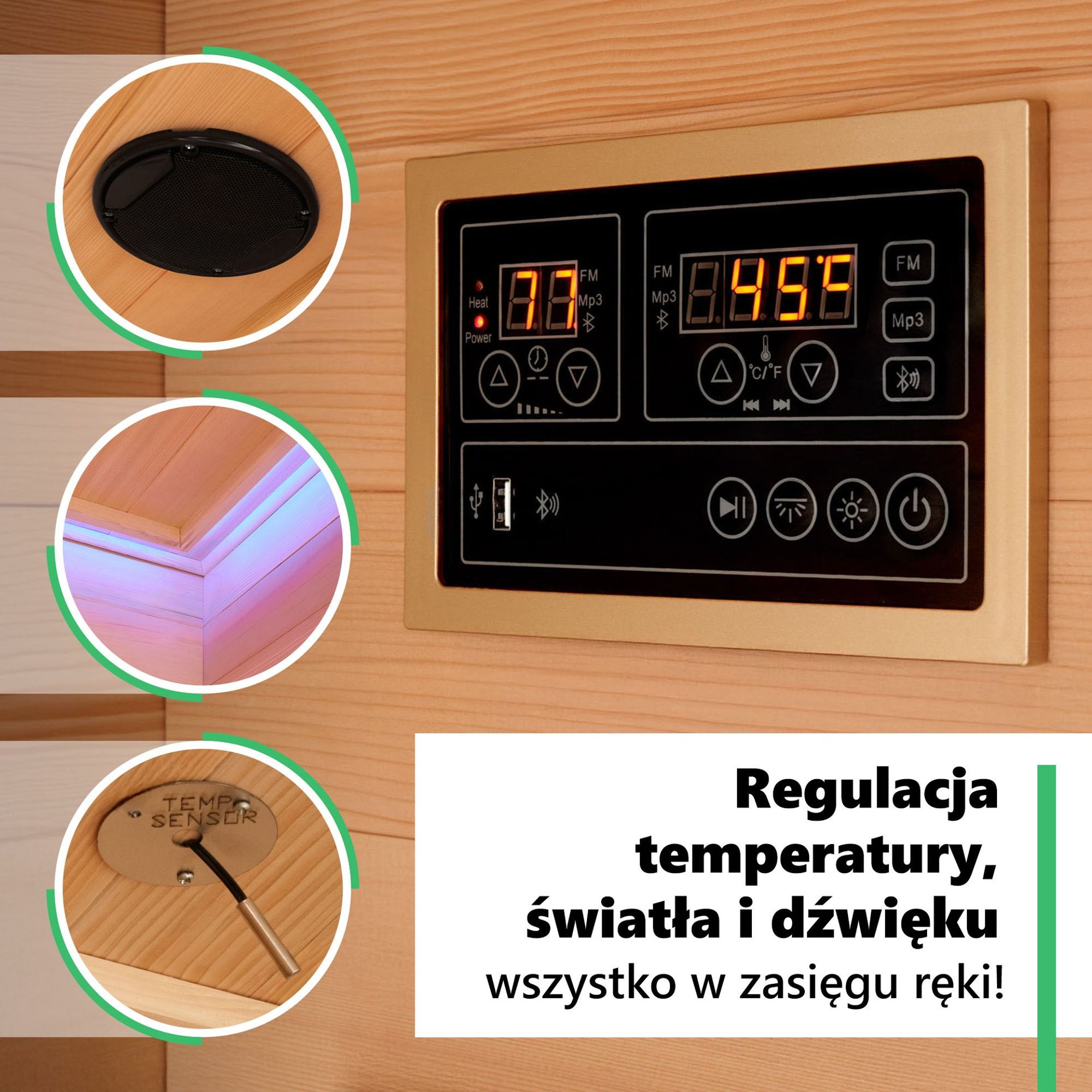 Sauna Loimaa I została wykonana z najwyższej jakości materiałów, co gwarantuje jej trwałość i bezpieczeństw