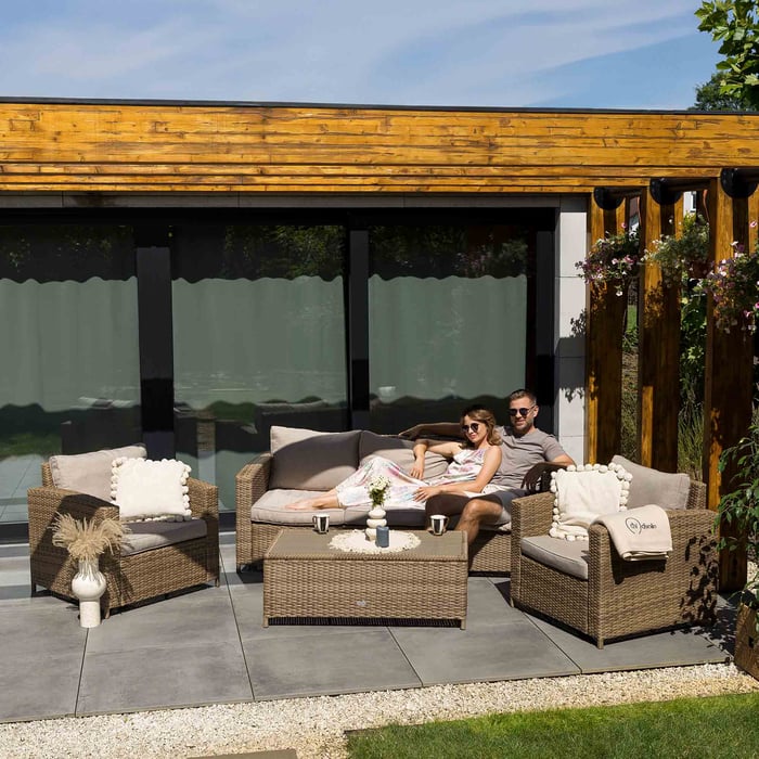 Meble Veleti wykonane zostały z wysokiej jakości włókien technorattanowych