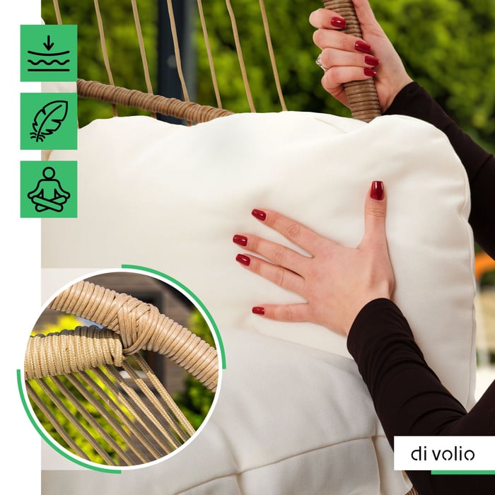 Komfort użytkowania fotela Beluno zapewniają grube, wodoodporne poduchy