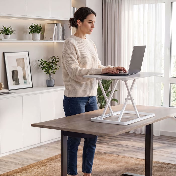 Konwerter biurkowy regulowany DV-192ODC biały z regulacją wysokości