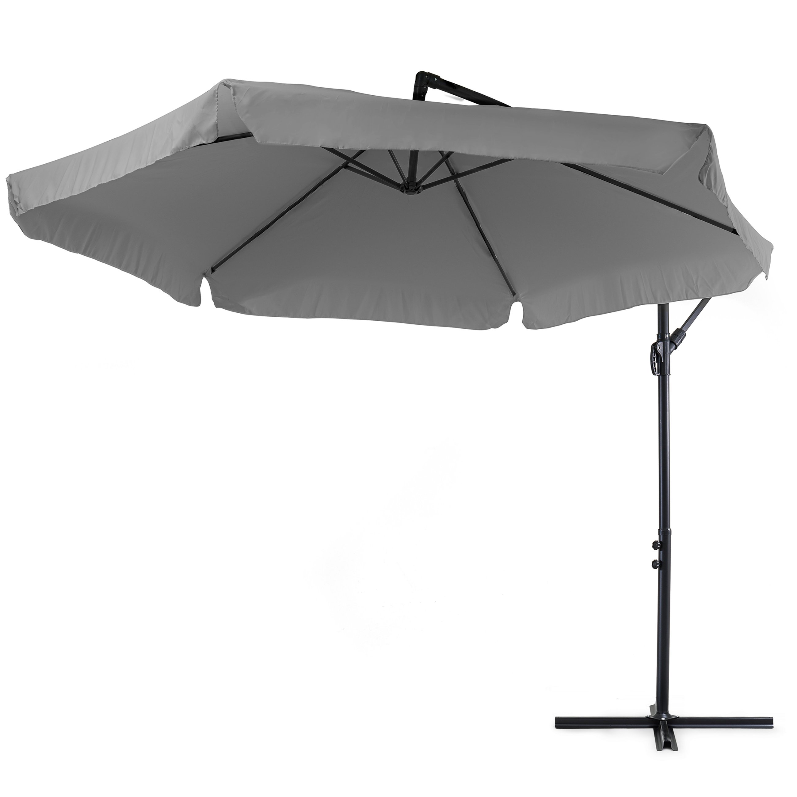 Poszycie parasola Empoli szare wykonane jest z grubej poliestrowej tkaniny