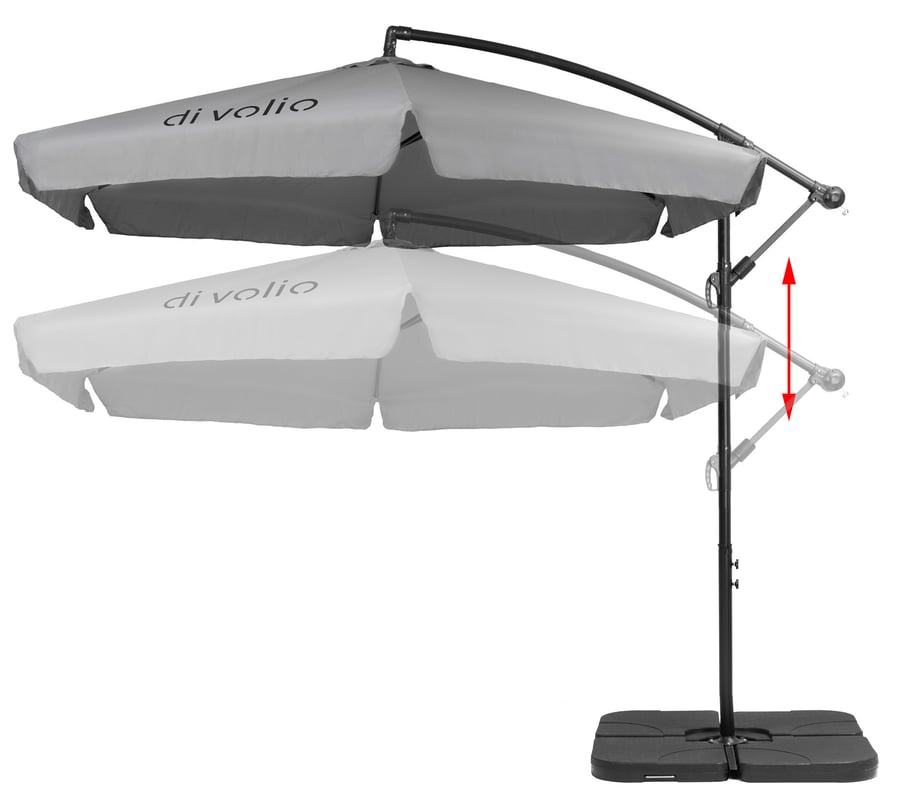 Parasol ogrodowy EMPOLI z podst - 5