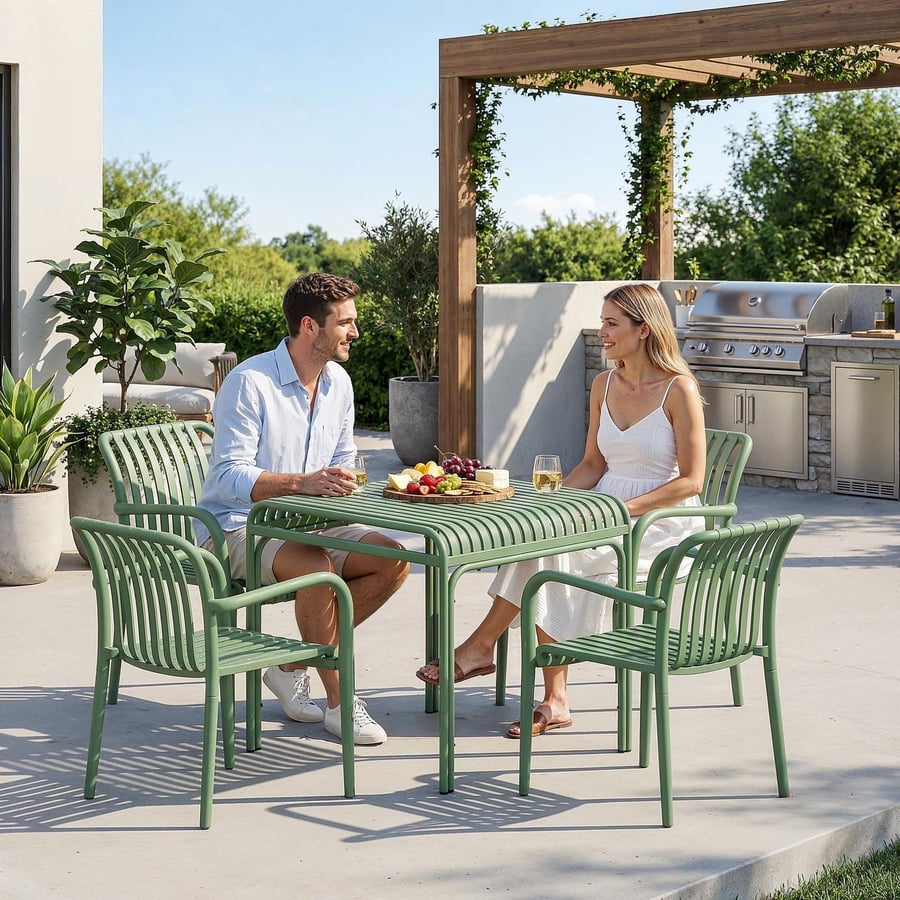 Zestaw 4 krzeseł ogrodowych CAR - 6