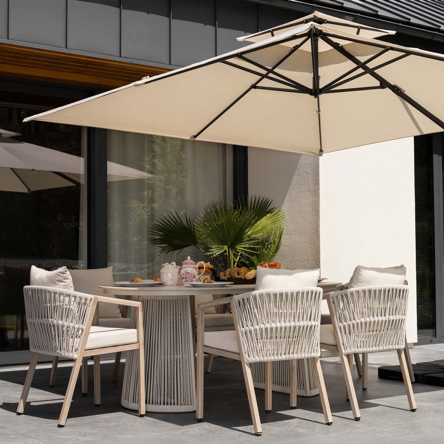 Parasol ogrodowy Fuscado 300 cm - Beżowy