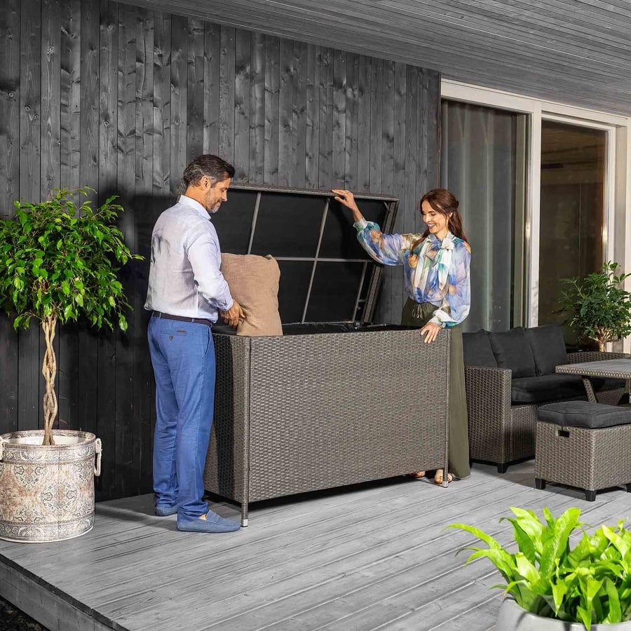 Skrzynia ogrodowa rattanowa 146 - 2