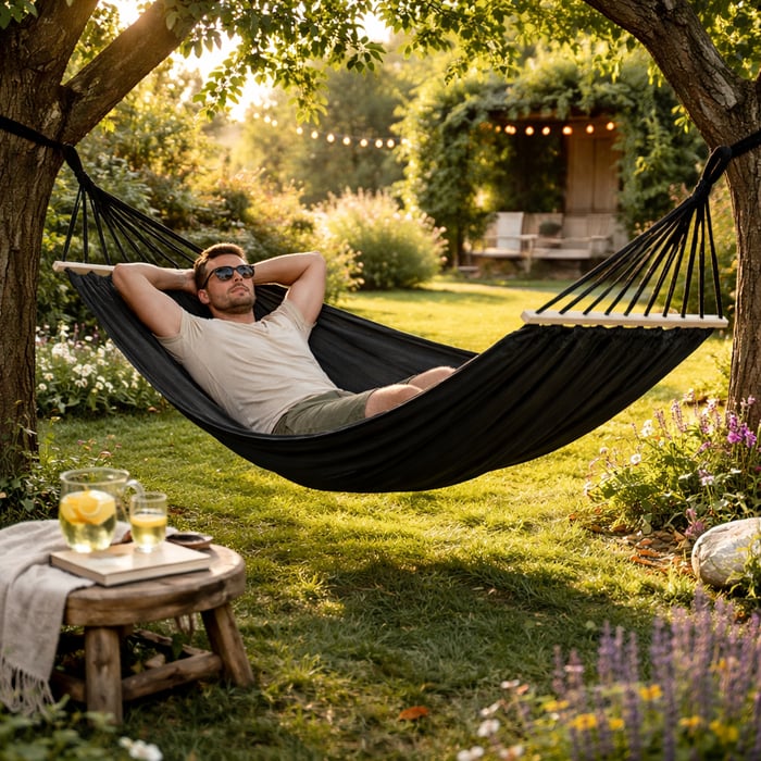 Hojdacia sieť Lecco s rozmermi 200 x 150 cm je produkt určený pre 2 osoby. 