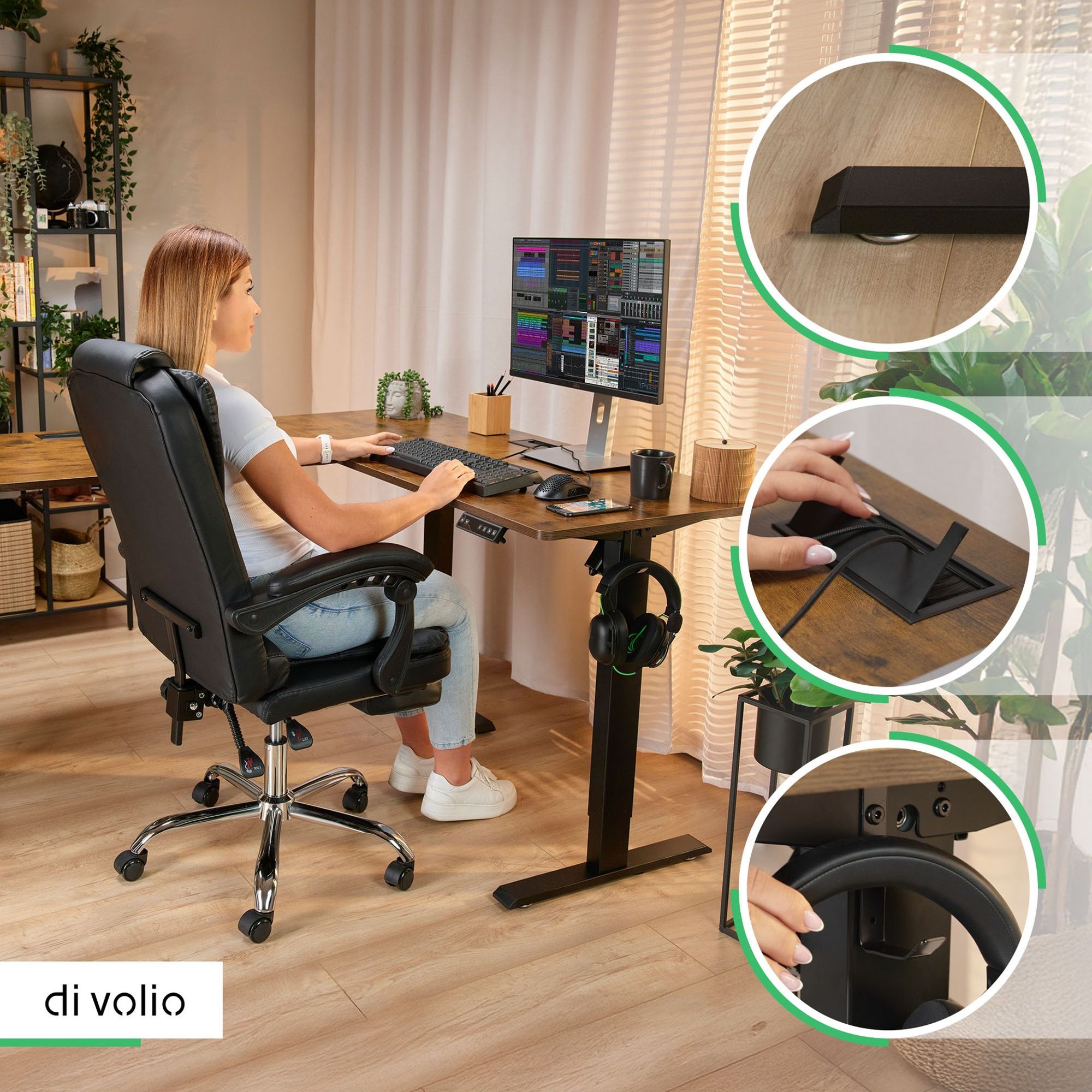 Pracovná plocha s hĺbkou 60 cm ponúka dostatok priestoru pre techniku