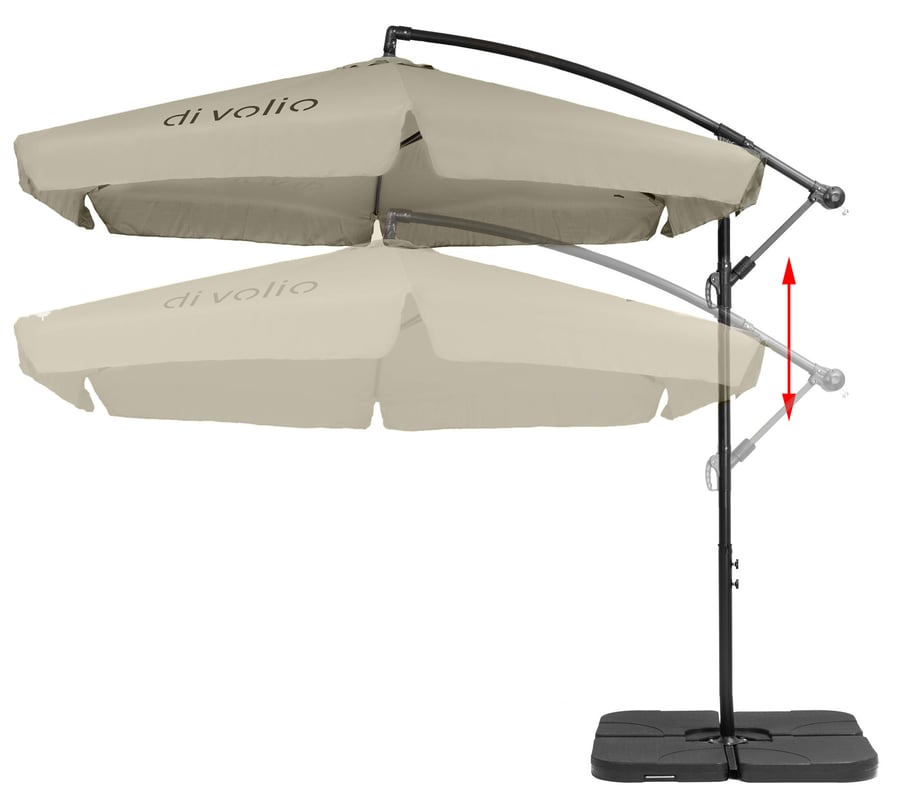 Parasol ogrodowy EMPOLI z podst - 5