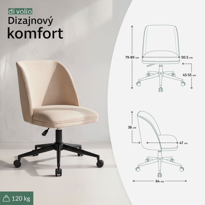Ergonomické kancelárske kreslo Fano je klasický model navrhnutý s dôrazom na pohodlie a estetiku. 