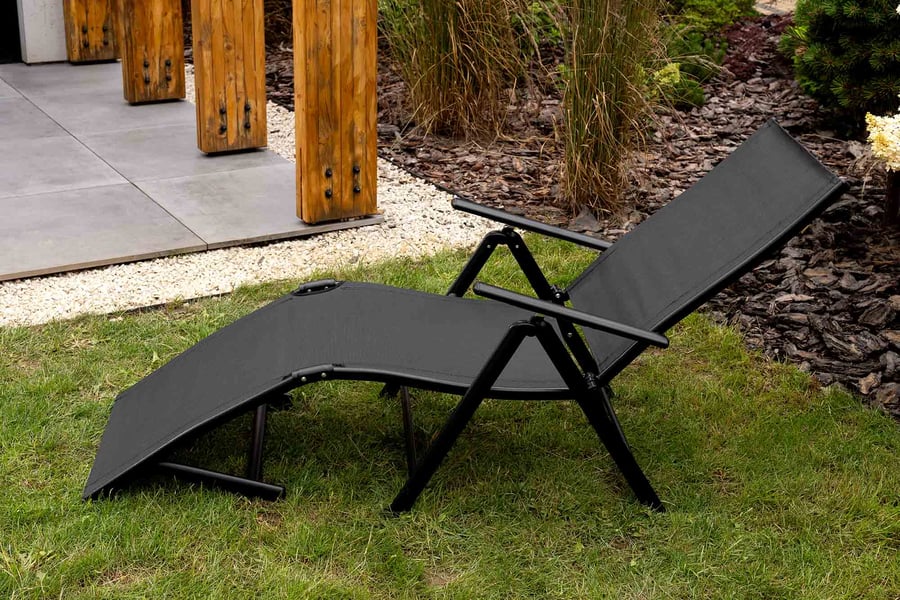 Leżak ogrodowy z aluminiową ram - 3