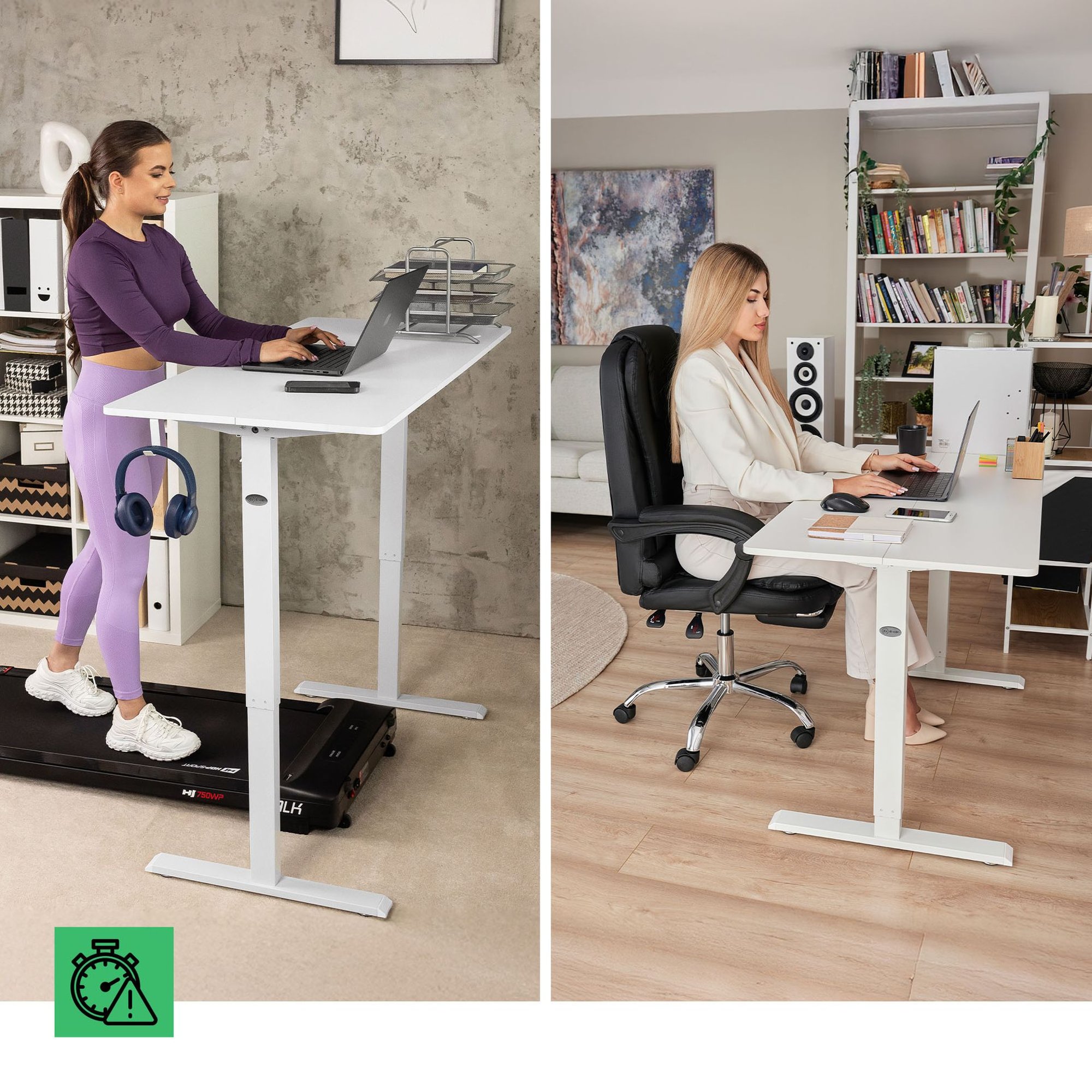 Nastaviteľný stôl Amone má plynulý a tichý systém elektrického nastavenia výšky