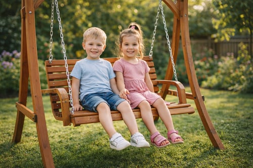 Bezpečné umístění zahradní houpačky a závěsného křesla: vzdálenosti, průchod a dětská bezpečnost