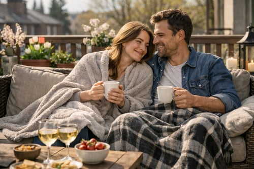 Prvé posedenie vonku bez zimy: komfort bez veľkých nákupov