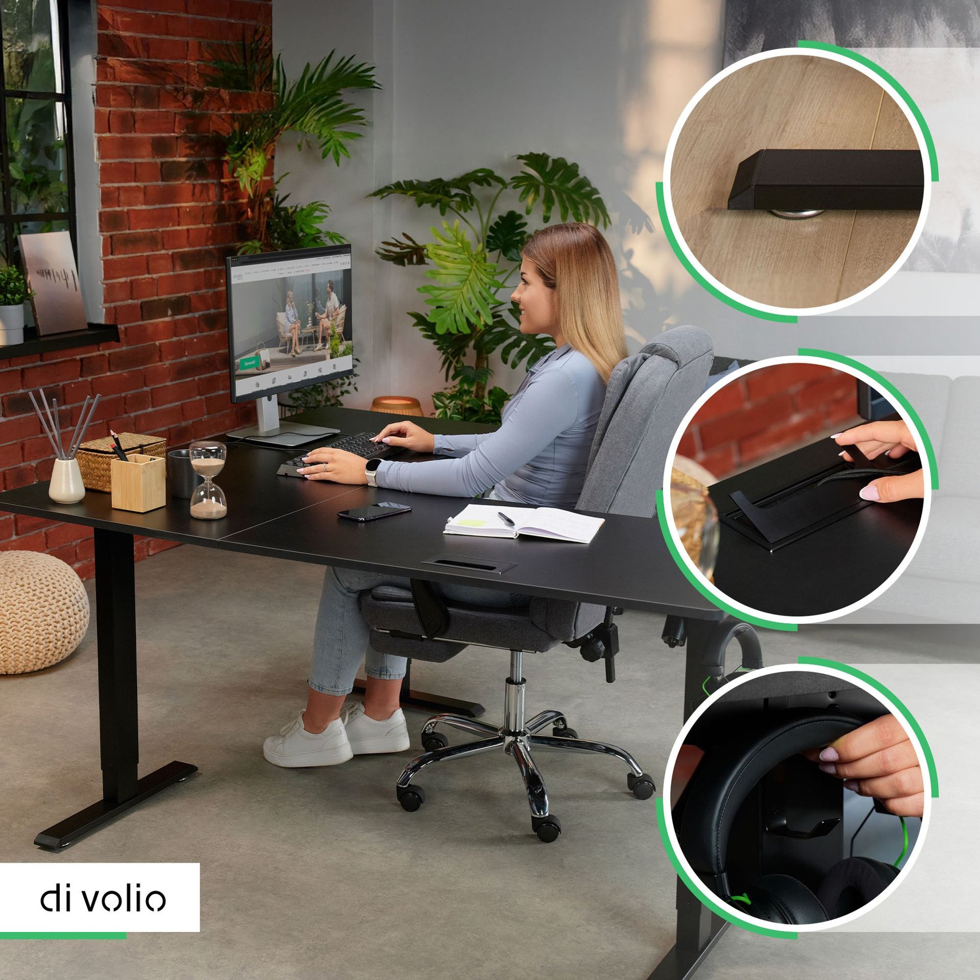 Pracovná plocha s hĺbkou 60 cm ponúka dostatok priestoru pre techniku