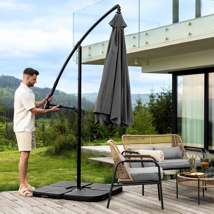 Parasol ogrodowy EMPOLI z podst - 8