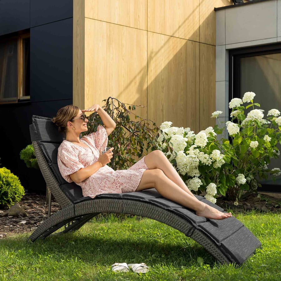 Leżak ogrodowy rattanowy CIAMPI - 2