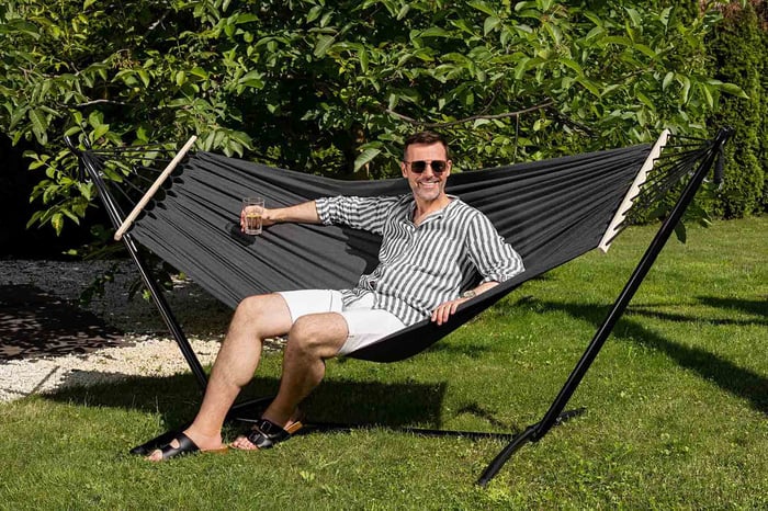 Rám hojdacej siete má až 6 úrovní nastavenia výšky 