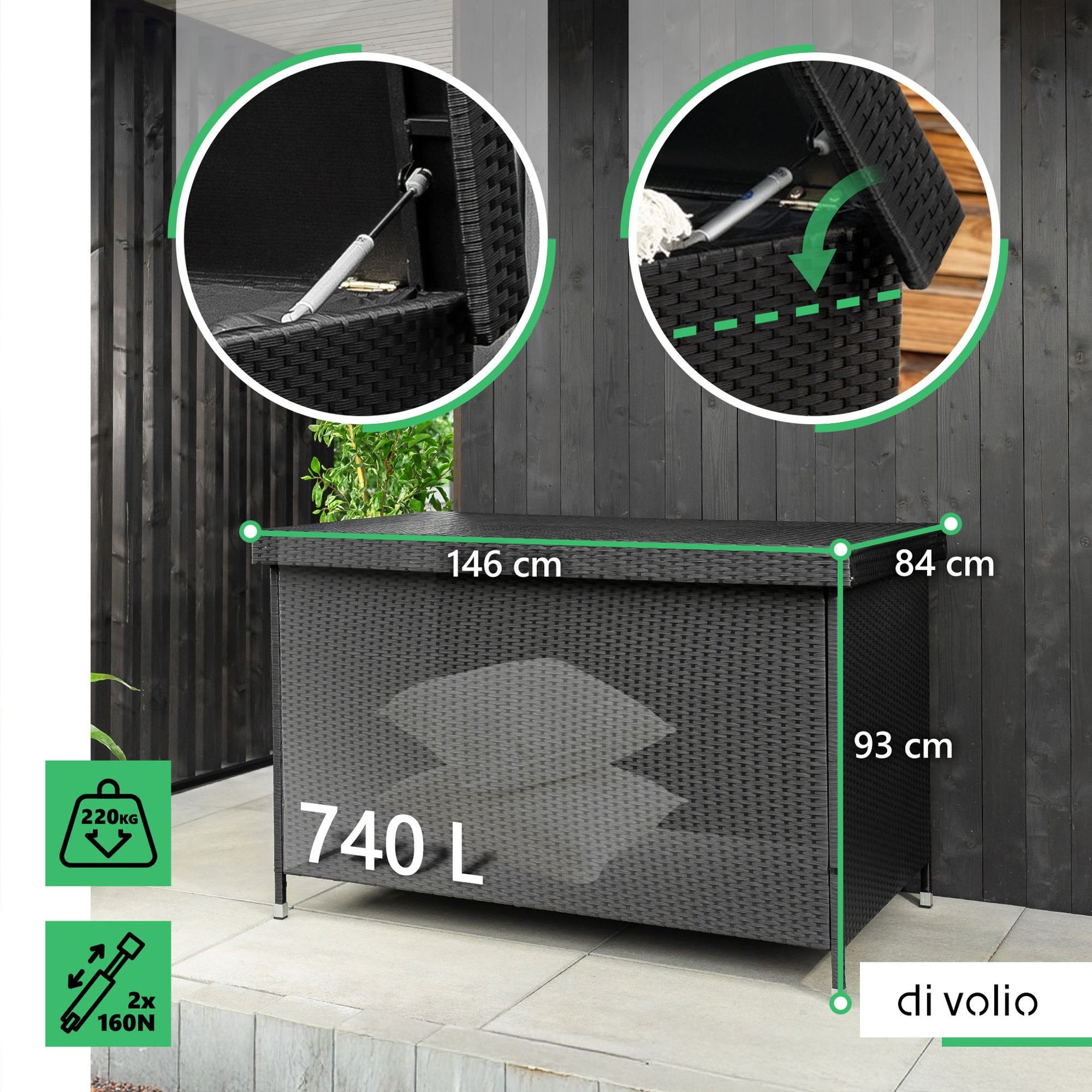 Balkónový box Varise má pevnú konštrukciu pre maximálnu odolnosť a stabilitu.