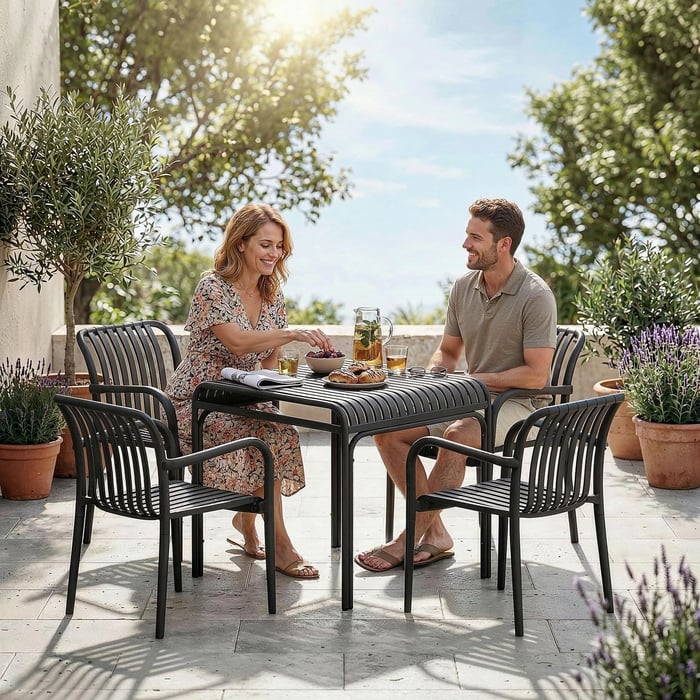 Záhradný stôl Liwio DV-179GT predstavuje esenciu moderného minimalizmu.