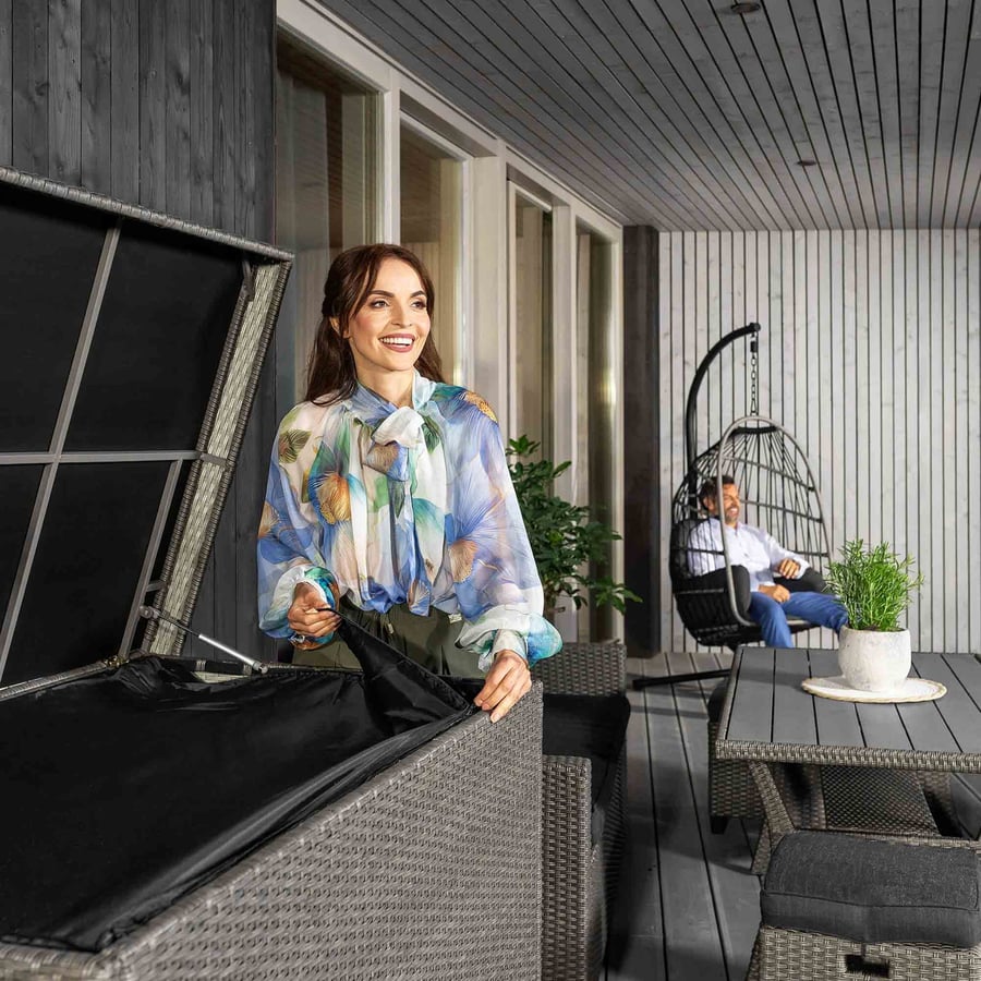 Skrzynia ogrodowa rattanowa 146 - 4