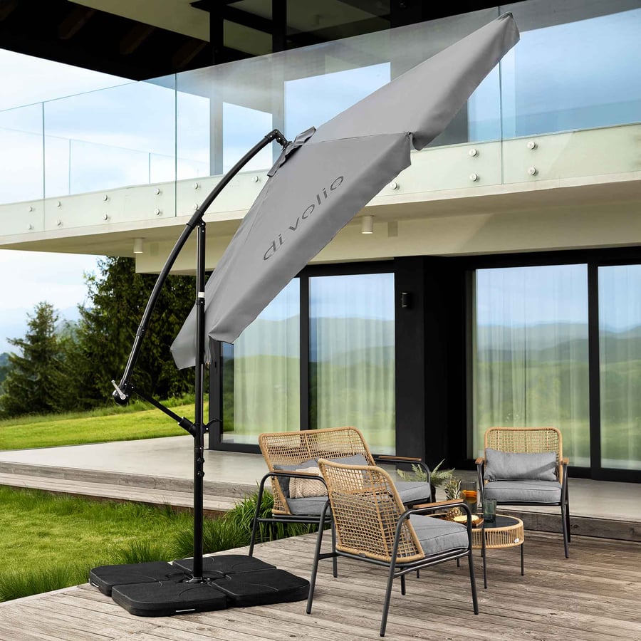 Parasol ogrodowy EMPOLI z podst - 9