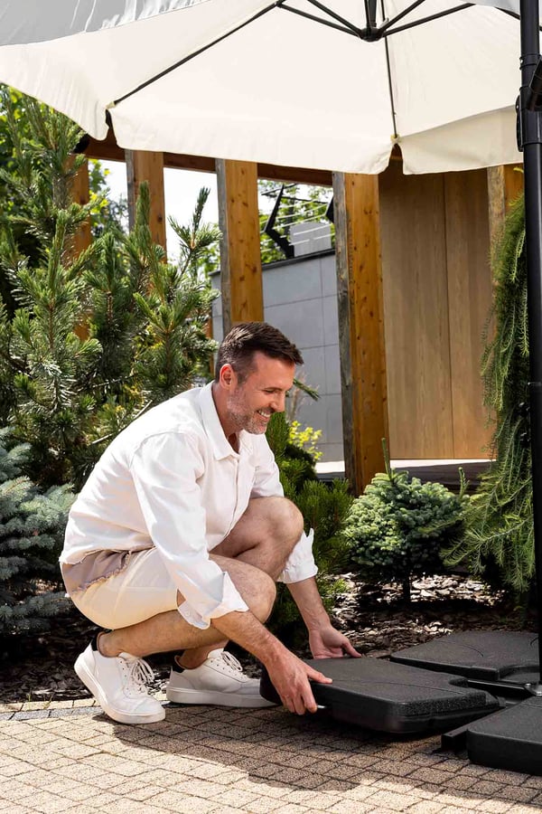 Parasol ogrodowy EMPOLI z podst - 7