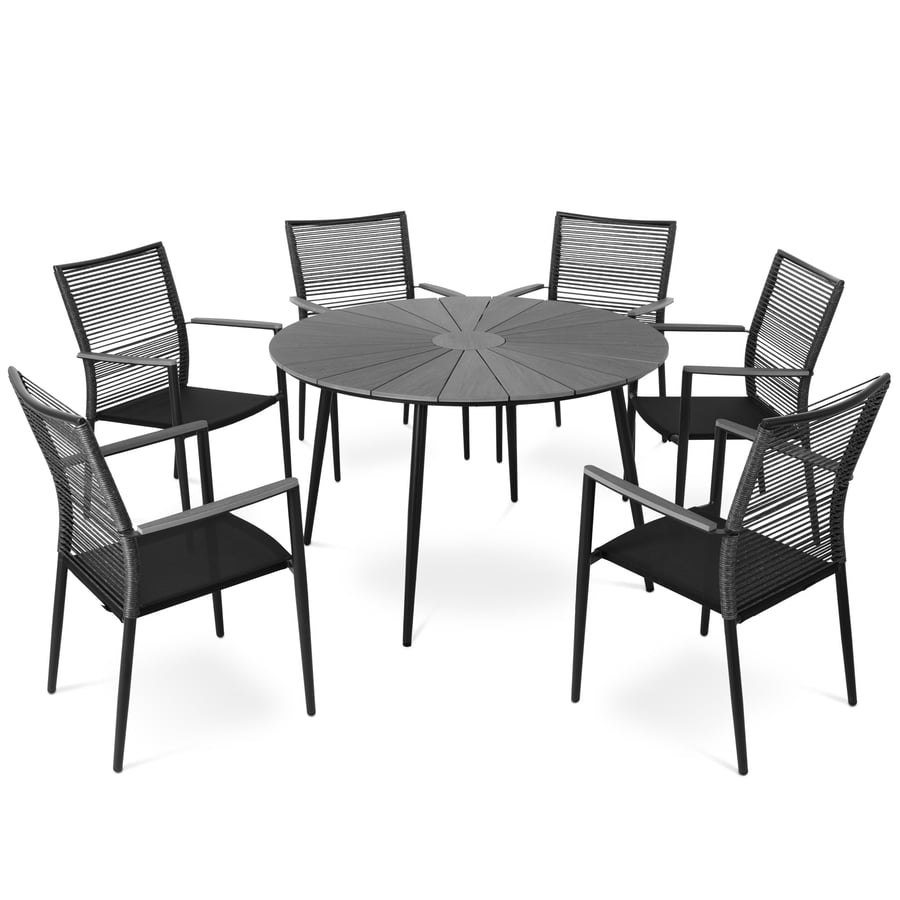 Zestaw mebli Arona 6+1 - round - 5