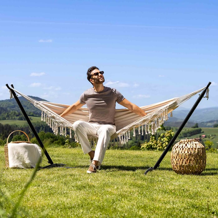 Hojdacia sieť Bari je vyrobená z odolnej hrubej látky s hmotnosťou 320 g.