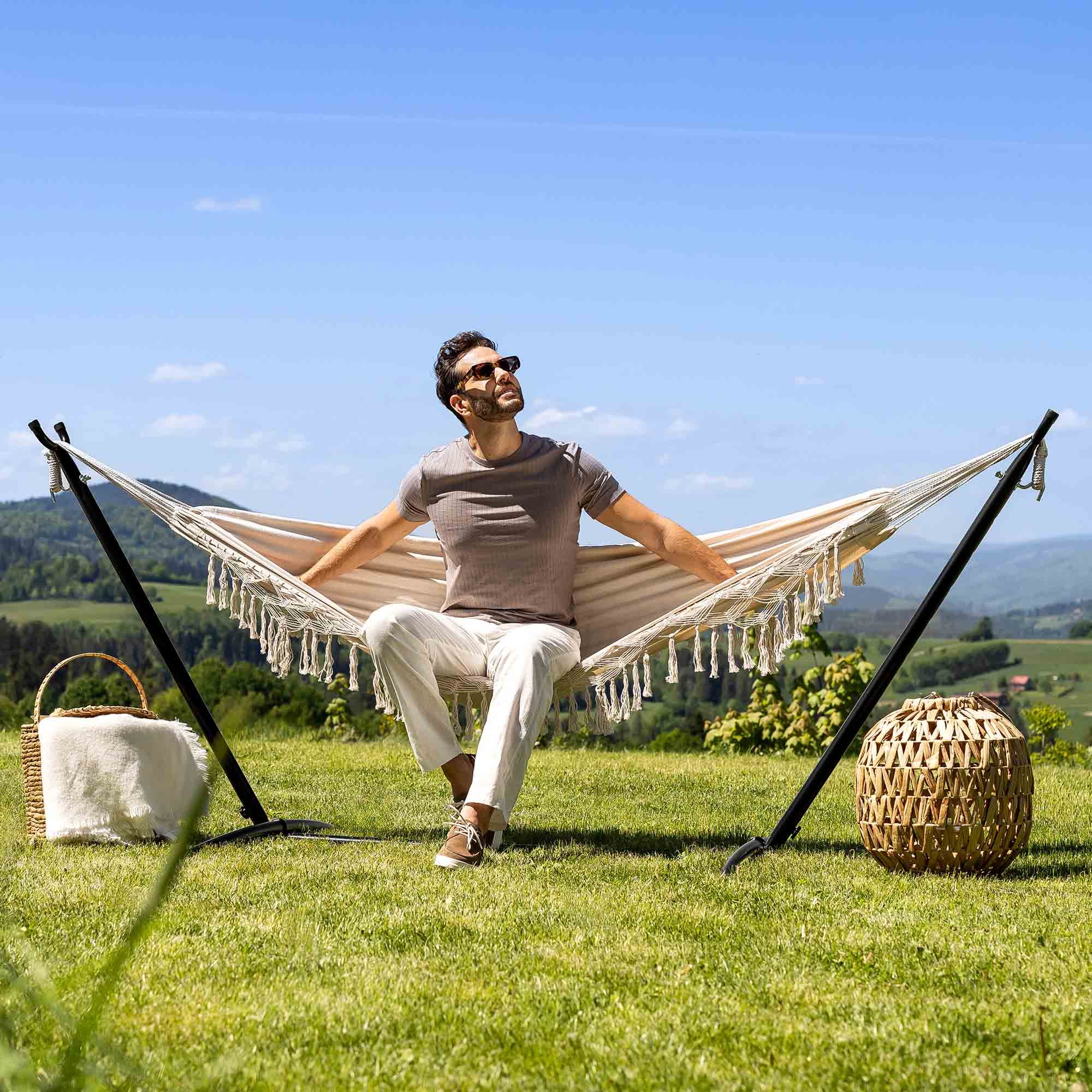 Hojdacia sieť Bari je vyrobená z odolnej hrubej látky s hmotnosťou 320 g.