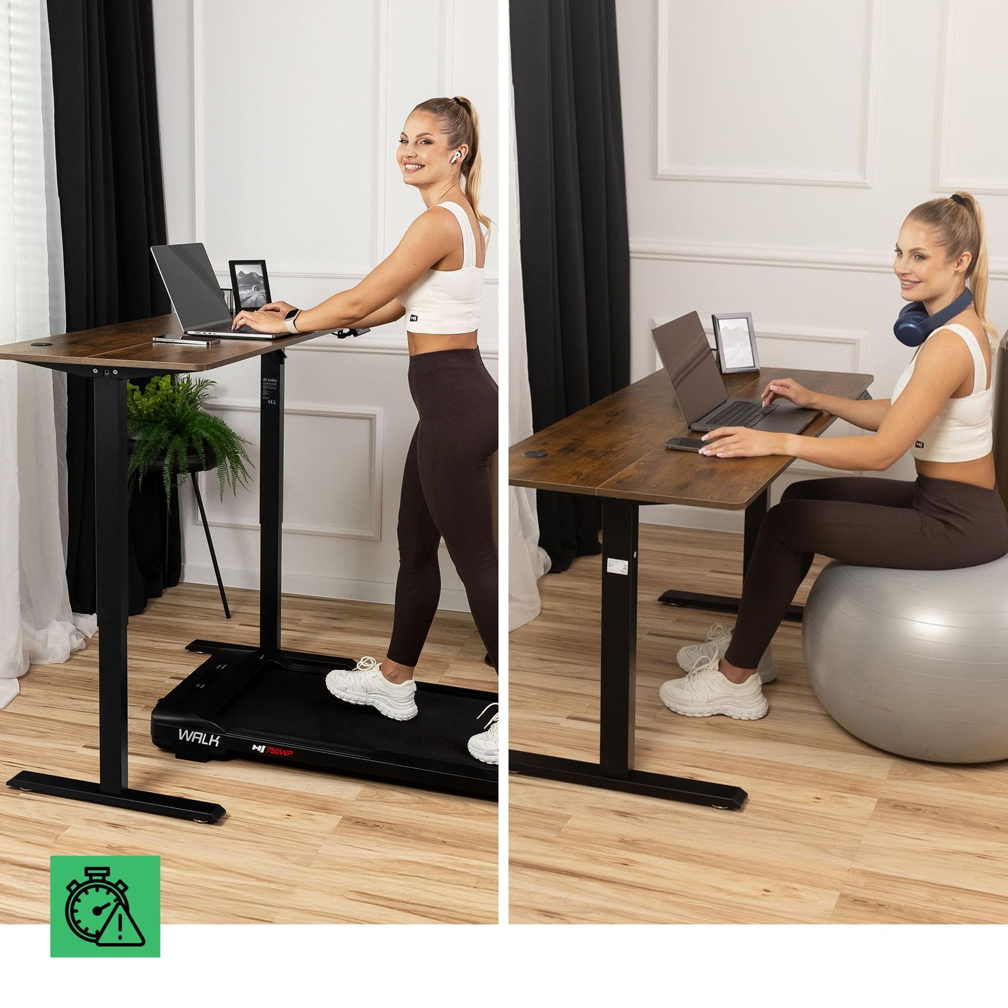 Nastaviteľný stôl Amone má plynulý a tichý systém elektrického nastavenia výšky