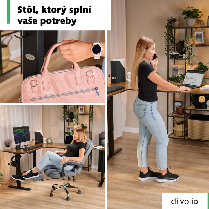 Model Trani je rohový pracovný stôl